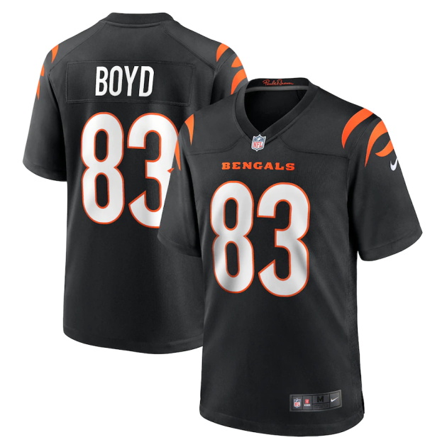 mens nike tyler boyd black cincinnati bengals game jersey